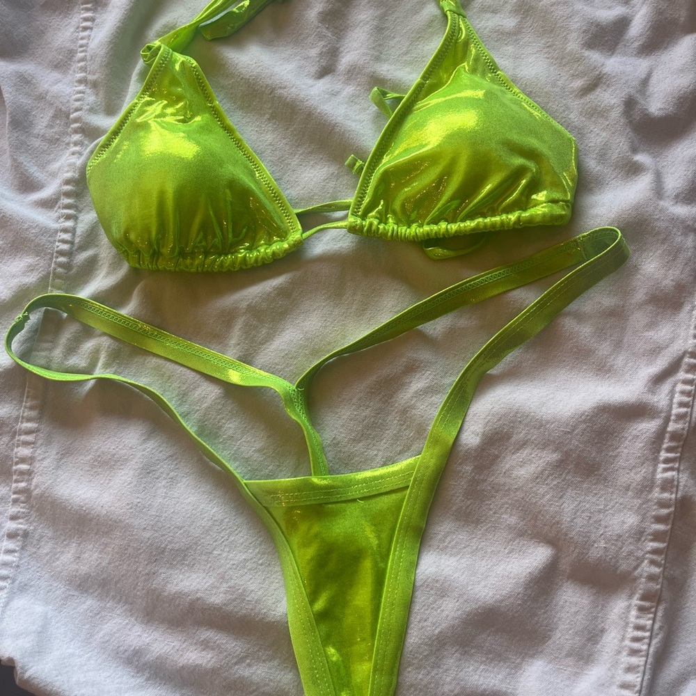 Fashion Nova Green Bikini Swim Set